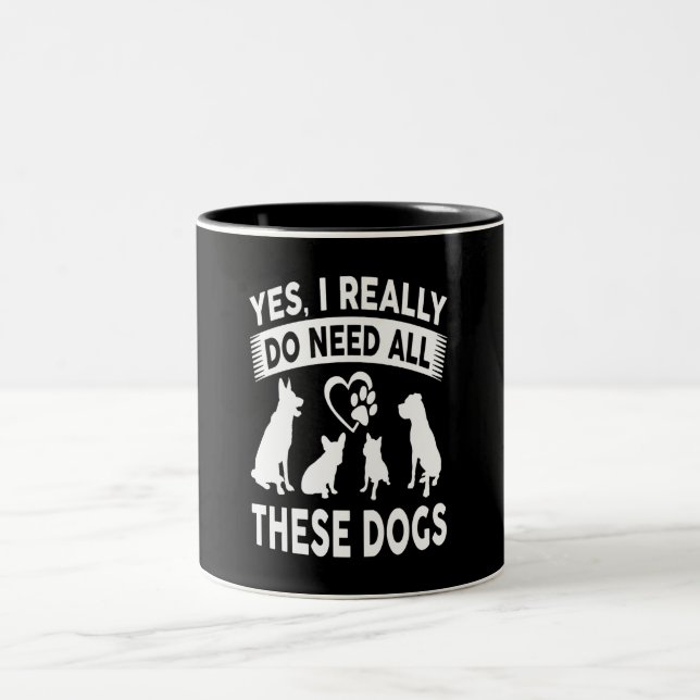Tasse 2 Couleurs Frenchie Gift |Oui, J'Ai Vraiment Besoin De Tous C (Centre)
