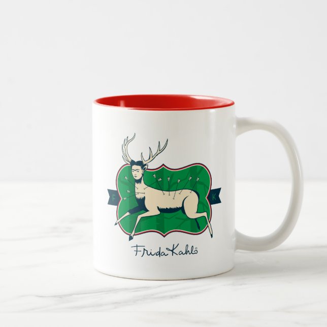 Tasse 2 Couleurs Frida Kahlo | les cerfs communs blessés (Droit)