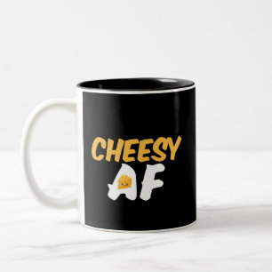 Tasse 2 Couleurs Fromage AF Amusant et fromage mignon