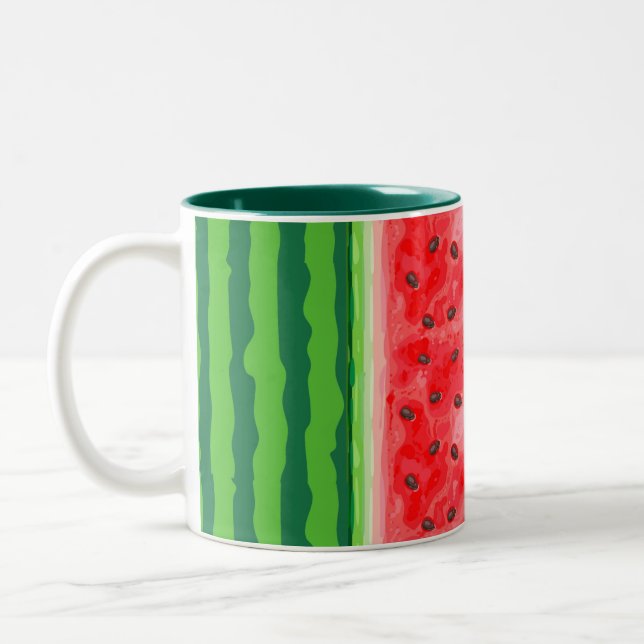 Tasse 2 Couleurs Fruits d'été frais de pastèque (Gauche)