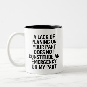 Tasse 2 Couleurs Fun Planification Passive Agressive Planning Cadea