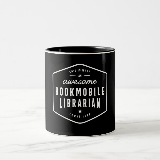 Tasse 2 Couleurs Funny Awesome Bookmobile Librarian Job Occupation (Centre)