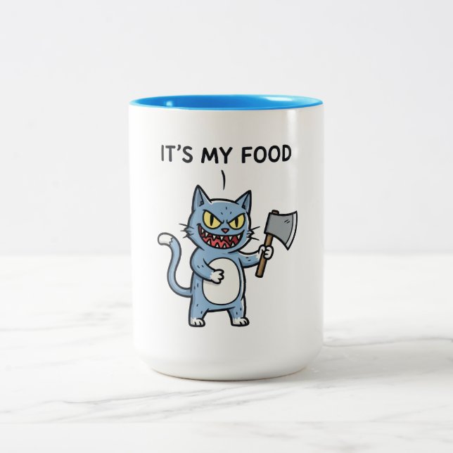 Tasse 2 Couleurs Funny Cat with Axe (Centre)