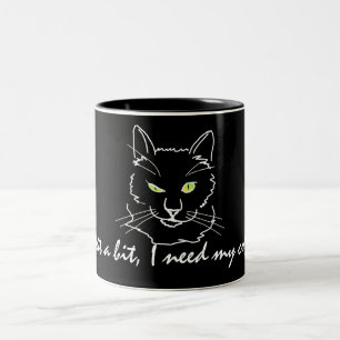 Tasse 2 Couleurs Funny Chat Noir