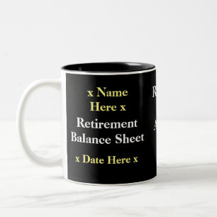 Tasse 2 Couleurs Funny Comptable Retraite Idée cadeau Ajouter un no
