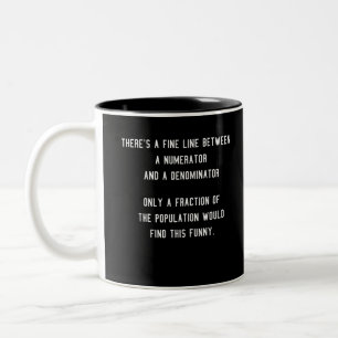 Tasse 2 Couleurs Funny Fractions communicantes Jokes venin pour mat