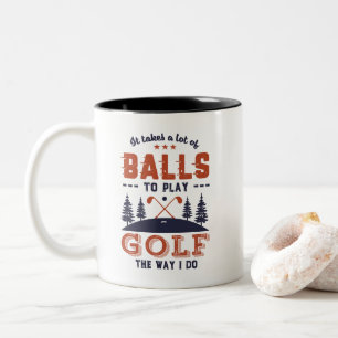 Tasse 2 Couleurs Funny Golfing Beaucoup de ballons pour jouer au go