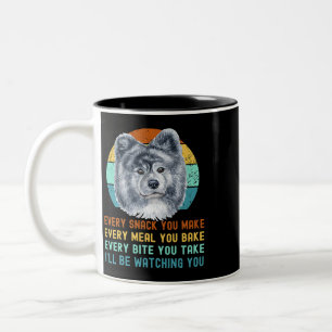 Tasse 2 Couleurs Funny Grey Akita Inu ou Kuma Inu Chien Chaque Snac