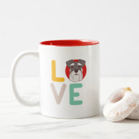 Funny I Love Miniature Schnauzer I Heart Amoureux 