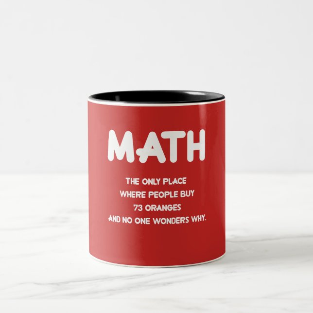 Tasse 2 Couleurs Funny Math science school nerd (Centre)