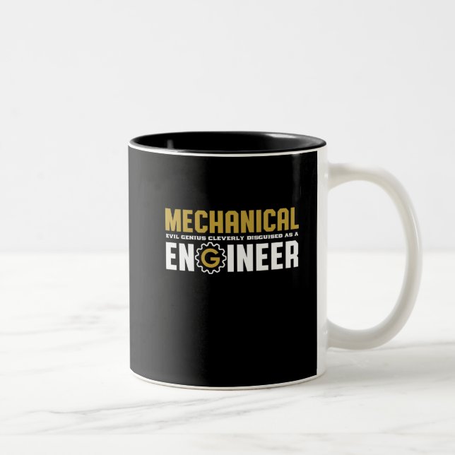 Tasse 2 Couleurs Funny Mécanique ingénieur Geek étudiant (Droit)
