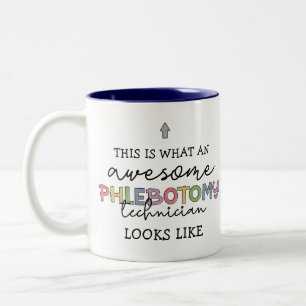 Tasse 2 Couleurs Funny Phlebotomy Technicien génial PBT