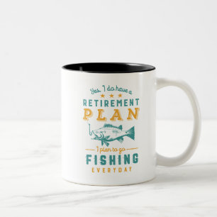 Tasse 2 Couleurs Funny Retraité Pêcheur Régime de retraite Aller à