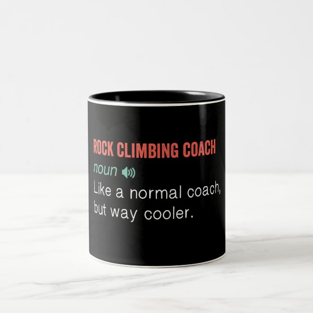 Tasse 2 Couleurs Funny Rock Escalade Coach Définition (Centre)