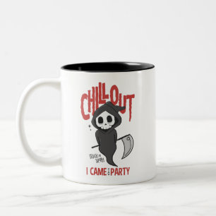 Tasse 2 Couleurs Funny Sarcastique GrimReaper Halloween Party