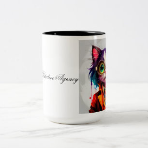 Tasse 2 Couleurs Funny Tabbykin Inspecteur Agence