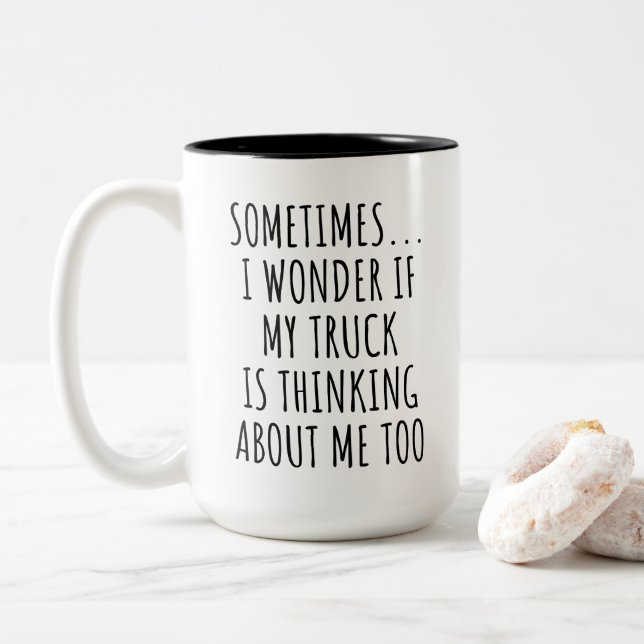Tasse 2 Couleurs Funny Truck Lover (Avec donut)