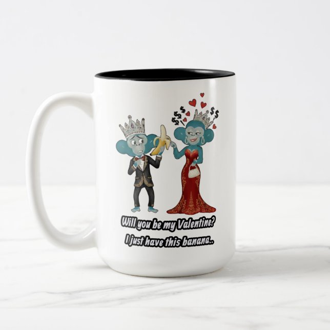 Tasse 2 Couleurs Funny valentine's present (Gauche)