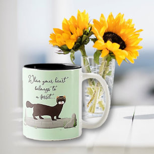 Tasse 2 Couleurs Furet ! Cadeau mignon pour un ami qui aime les fur