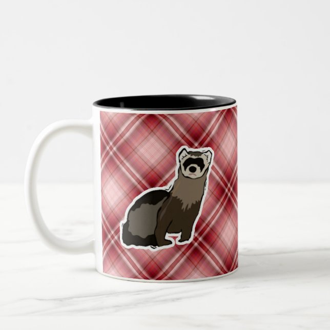 Tasse 2 Couleurs Furet rouge de plaid (Gauche)