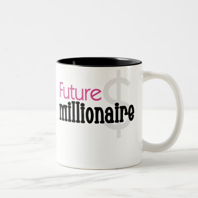 TASSE 2 COULEURS FUTUR MILLIONNAIRE ROSE (Droit)
