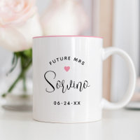 Futur Mme Personnalisée Mariage de nom de script n