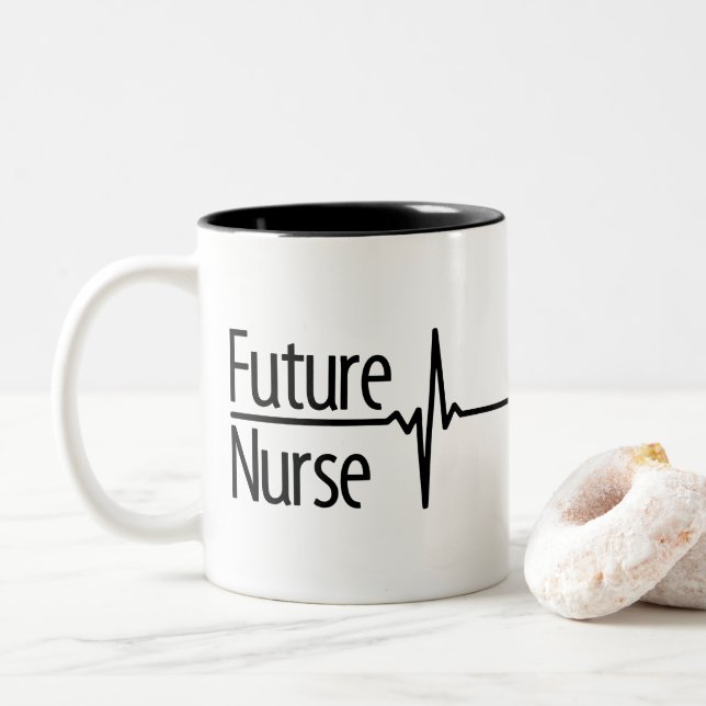 Tasse 2 Couleurs Future infirmière ECG (Avec donut)