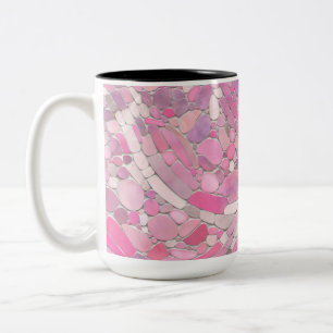 Tasse 2 Couleurs Galets Mosaic Art - Rose rose pâle
