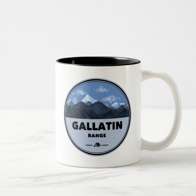Tasse 2 Couleurs Gallatin Range Montana Wyoming Camping (Droit)