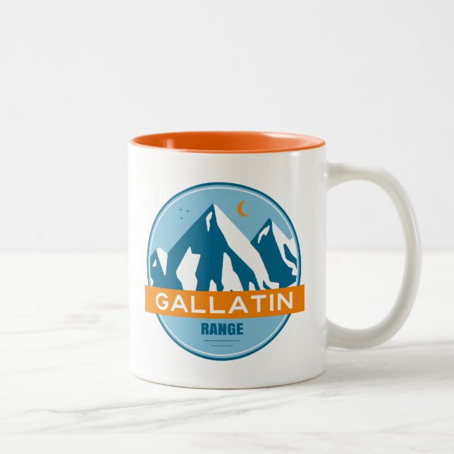 Tasse 2 Couleurs Gamme Gallatin Montana Wyoming (Droit)