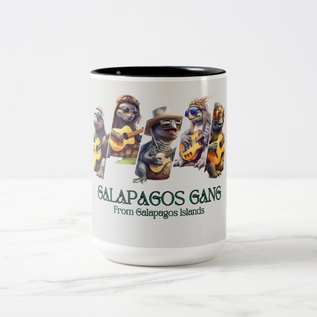 Tasse 2 Couleurs Gang Galapagos des îles Galapagos (Centre)