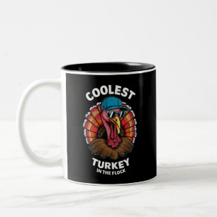Tasse 2 Couleurs Garçons Thanksgiving Enfants Coolest Turquie dans