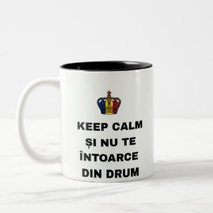 TASSE 2 COULEURS GARDEZ CALME ET NE REBROUSSEZ PAS CHEMIN