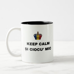 TASSE 2 COULEURS GARDEZ CALME ET PETIT POING