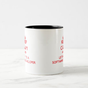 Tasse 2 Couleurs Gardez le calme et écoutez un programmateur de