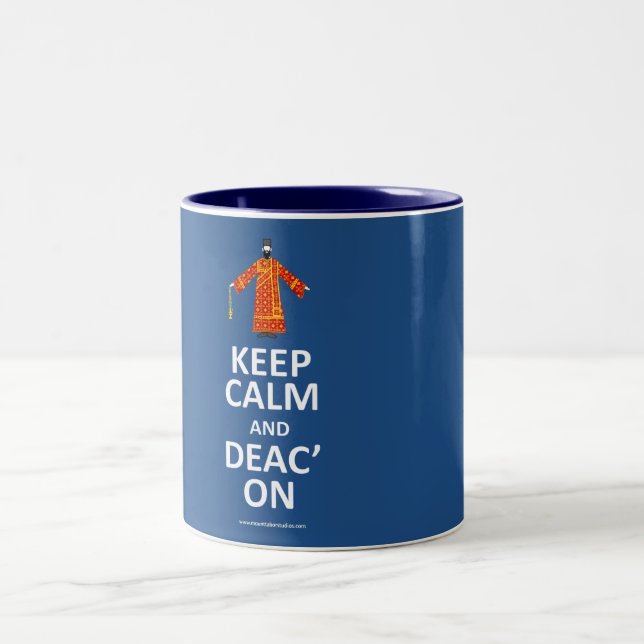 Tasse 2 Couleurs Gardez le calme et le Deac'on (Centre)