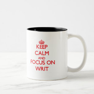 Tasse 2 Couleurs Gardez le calme et le foyer sur l'acte judiciaire