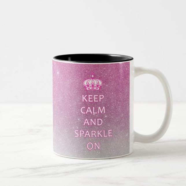 Tasse 2 Couleurs Gardez le calme et miroitez dessus (Droit)