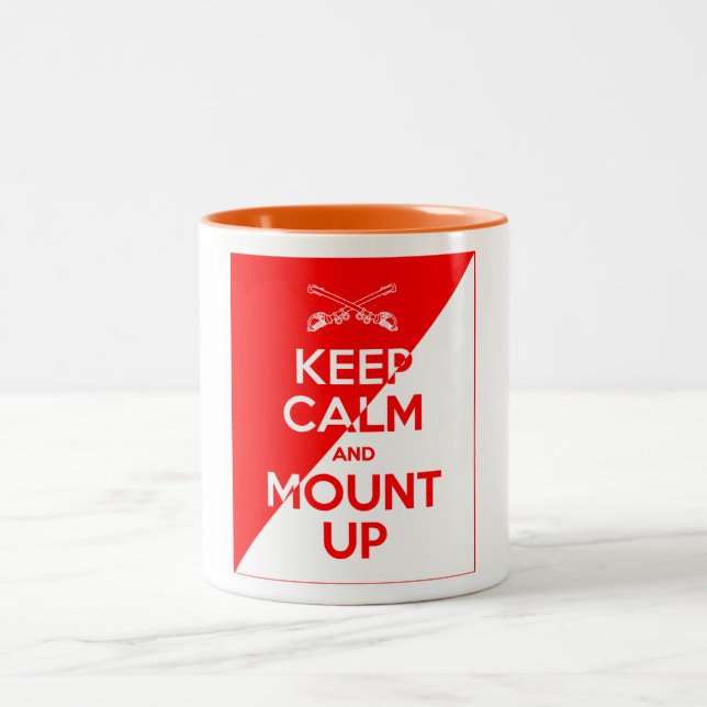 Tasse 2 Couleurs Gardez le calme et montez (Centre)