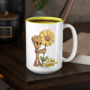 Tasse 2 Couleurs Gardiens de la Galaxie   Groot bébé et marguerite