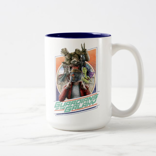 Tasse 2 Couleurs Gardiens de la Galaxie | Retro Crew Art (Droit)