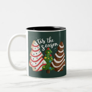 Tasse 2 Couleurs Gâteau De Noël C'Est La Saison Noël Fêtes
