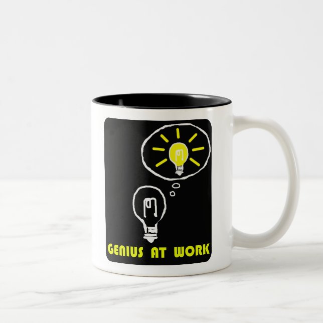 TASSE 2 COULEURS GÉNIE AU TRAVAIL (Droit)