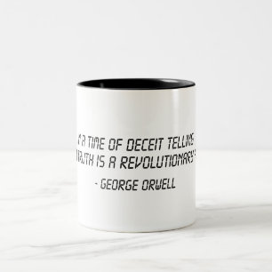 Tasse 2 Couleurs George Orwell Citation