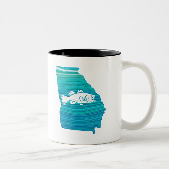 Tasse 2 Couleurs Géorgie Wave Fishing (Droit)