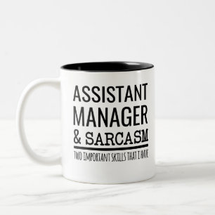 Tasse 2 Couleurs Gestionnaire Adjoint Et Sarcasme Deux Compétences