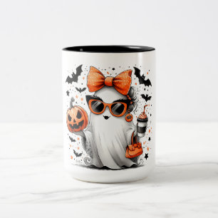 Tasse 2 Couleurs Ghost d'Halloween drôle