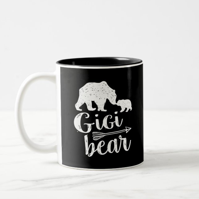 Tasse 2 Couleurs Gigi Bear grand grand cadeau grand-mère (Gauche)