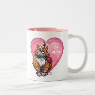 Tasse 2 Couleurs Ginger Cat Saint-Valentin