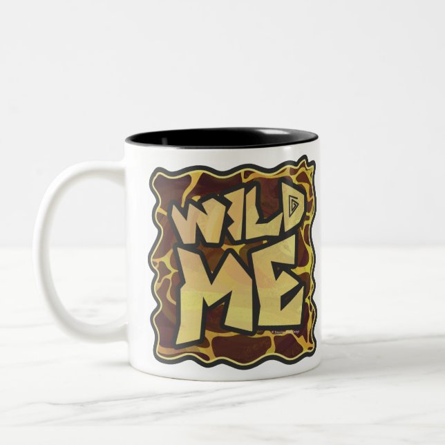 Tasse 2 Couleurs Giraffe Brown et jaune (Gauche)